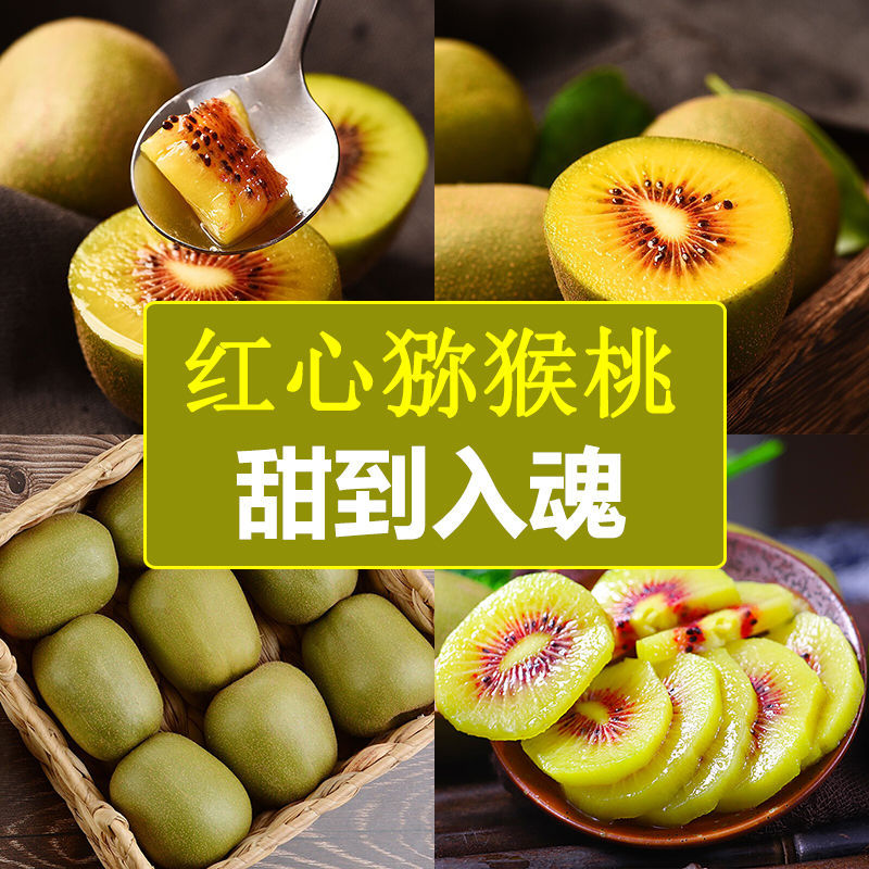 四川紅心獼猴桃 精選大果，新鮮采摘，應季爆甜